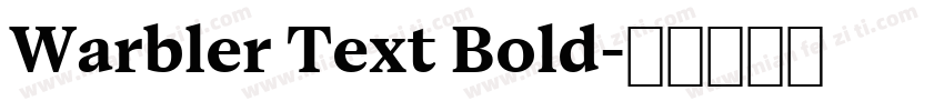 Warbler Text Bold字体转换